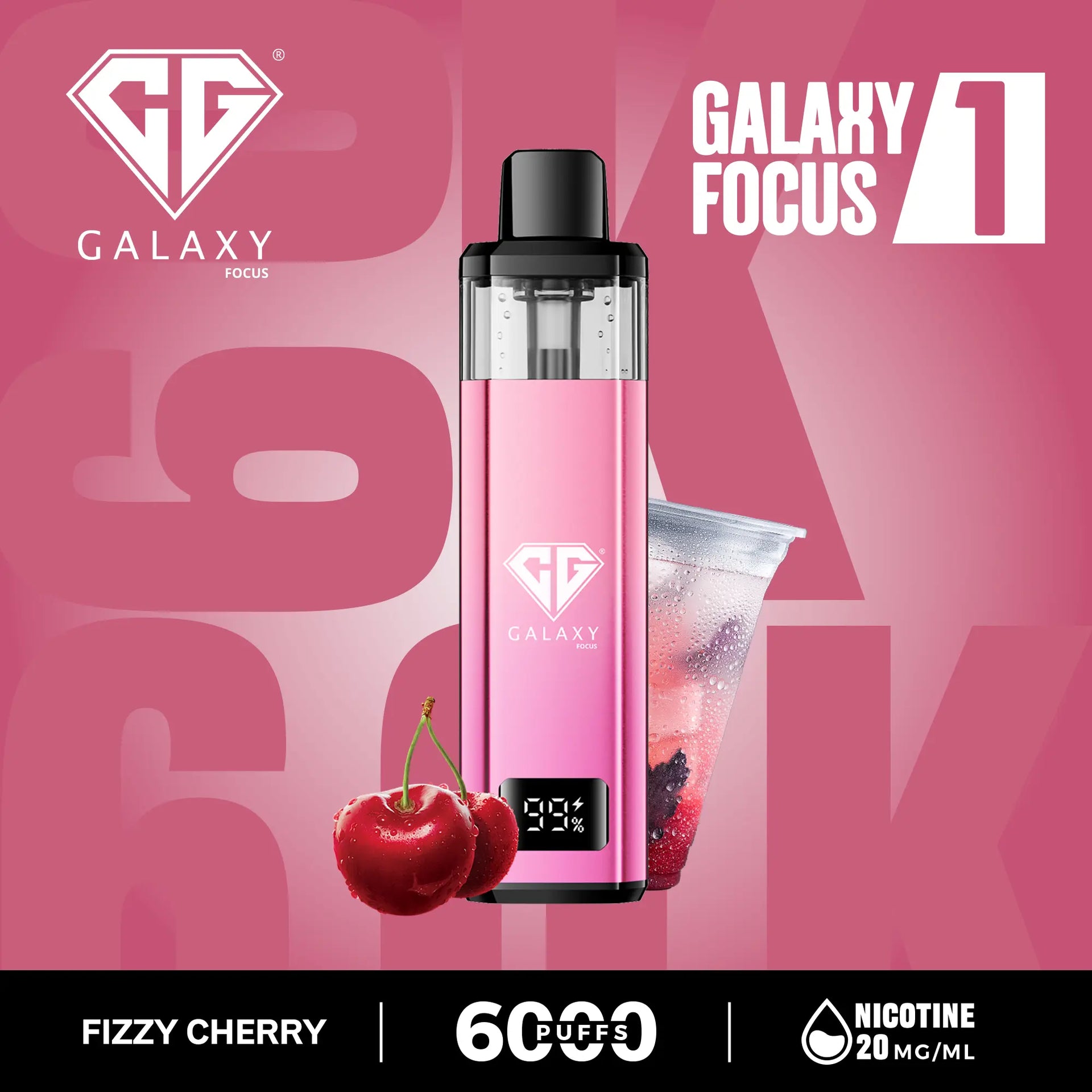 Fizzy Cherry Crystal Galaxy Focus 6000