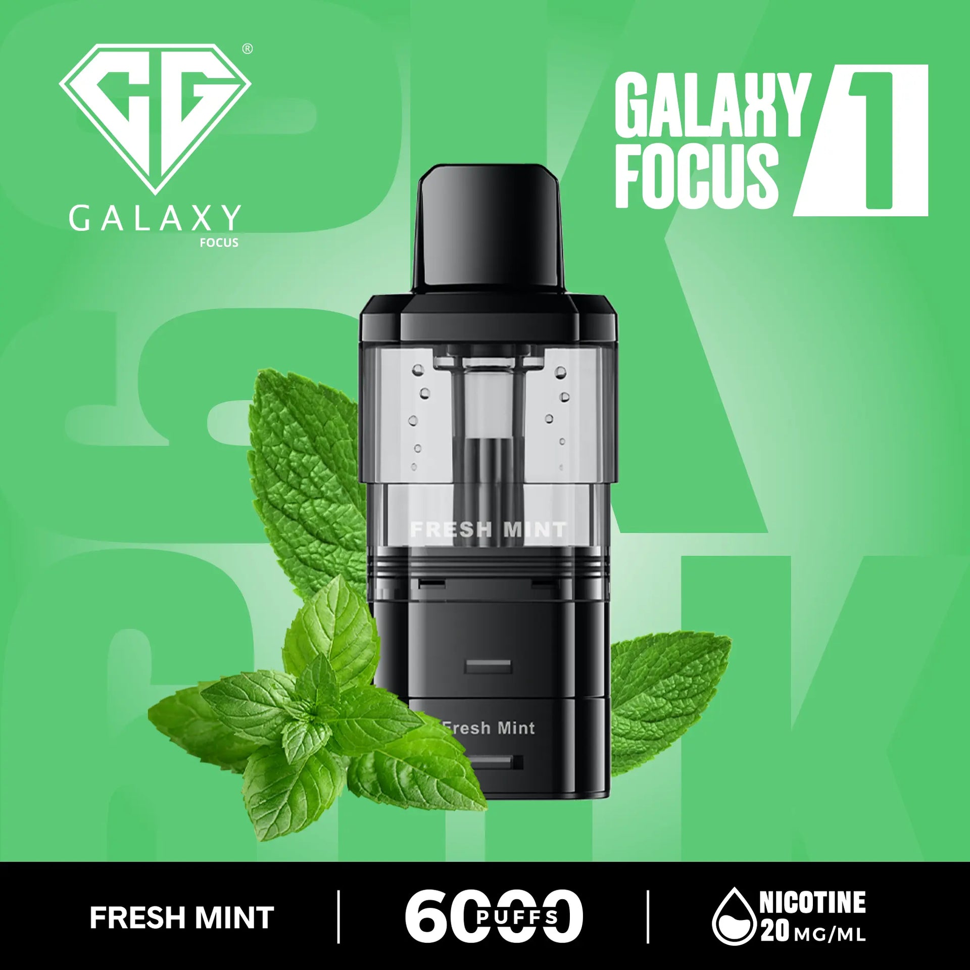 Crystal Galaxy Focus 6000 Pod Fresh Mint