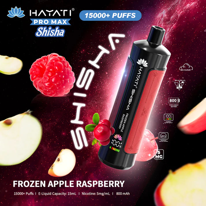 Hayati Pro Max Shisha 15000 Frozen Apple Raspberry