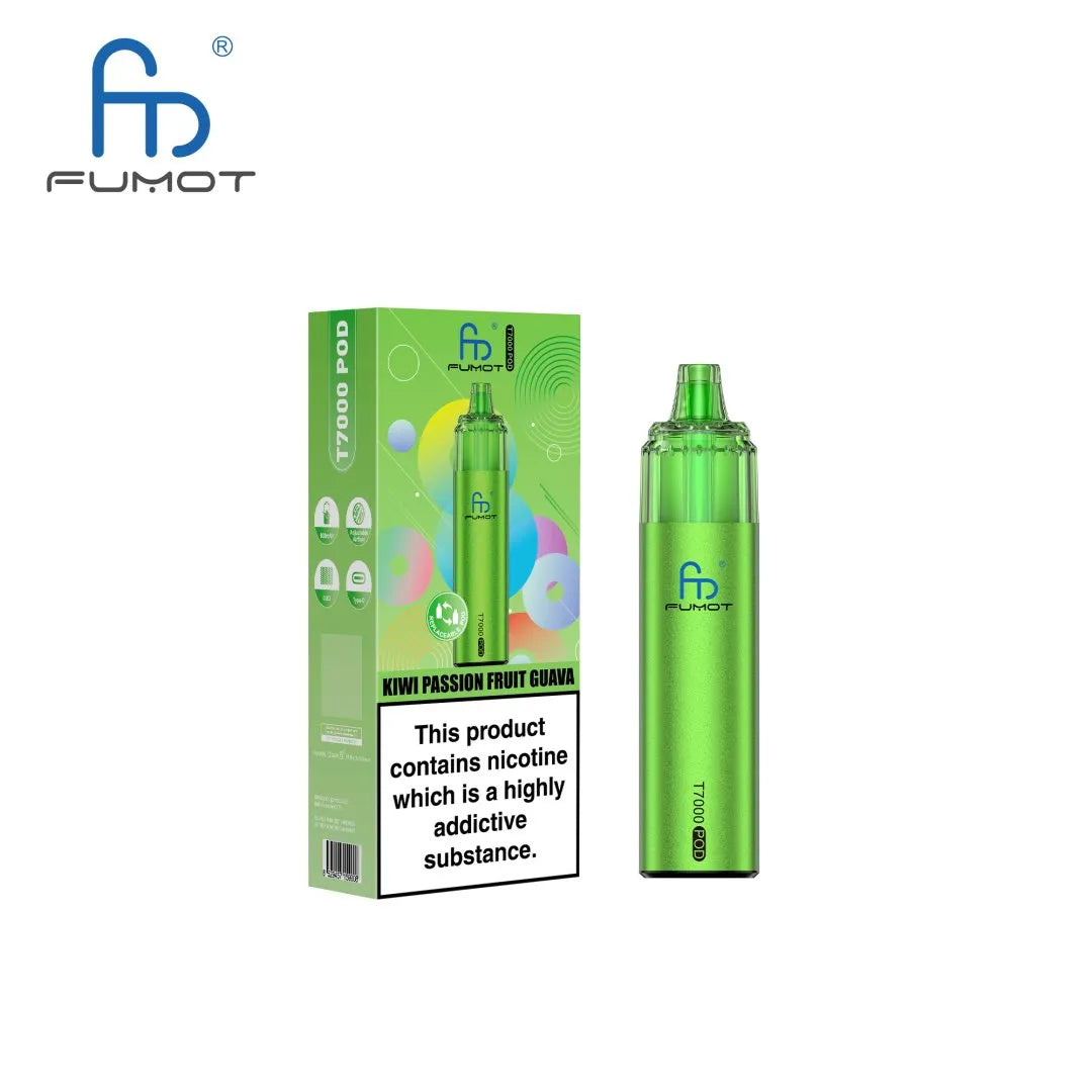 Fumot T7000 Prefilled Pod Vape Kit Kiwi Passionfruit Guava