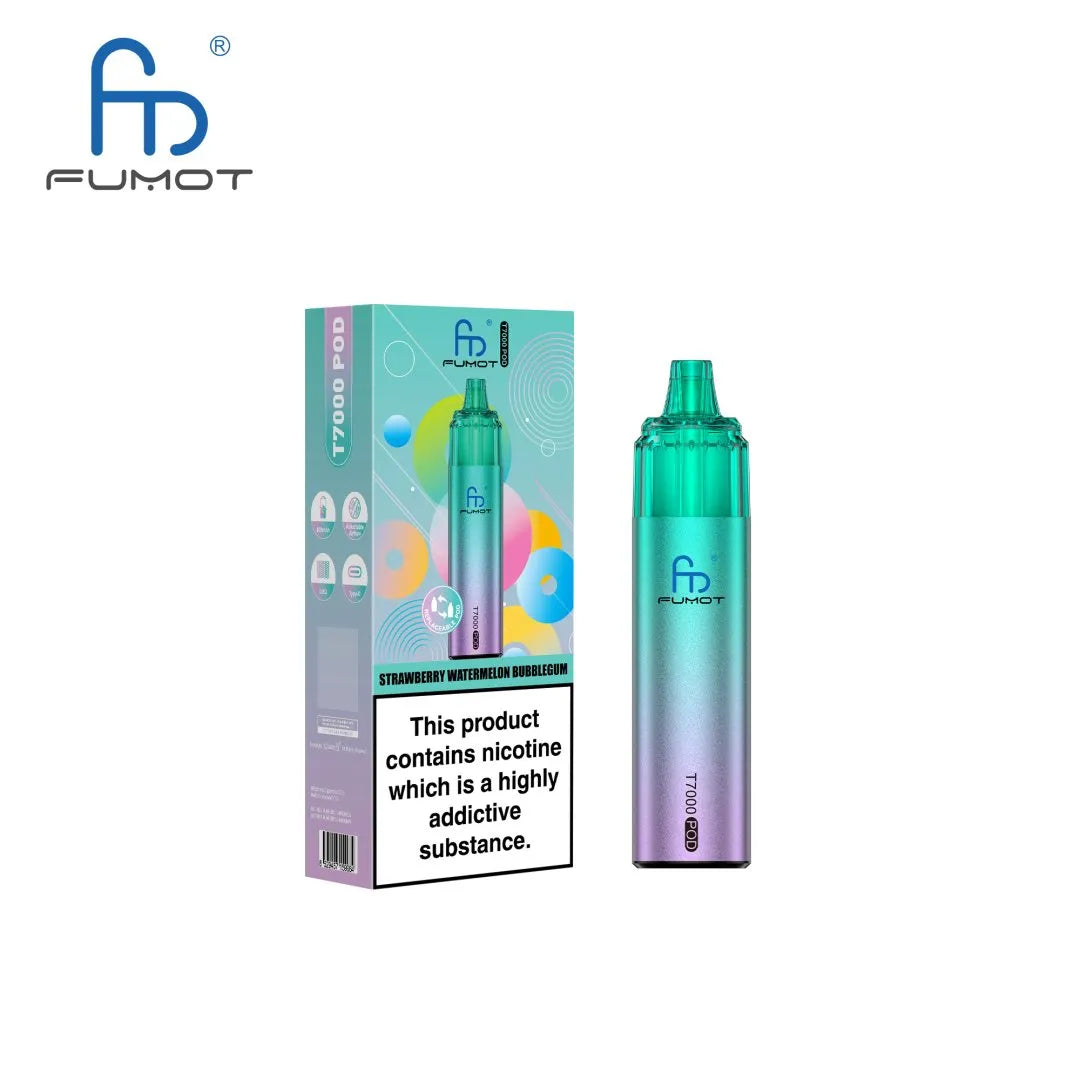 Fumot T7000 Prefilled Pod Vape Kit Strawberry Watermelon Bubblegum