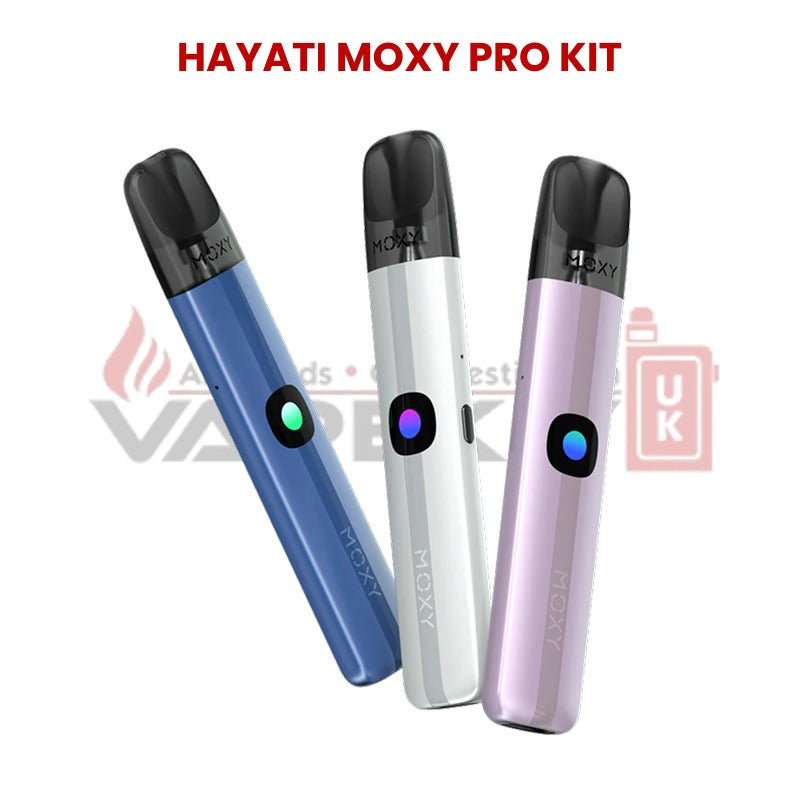 Hayati Moxy Pro Kit front view shown in three colours on white background