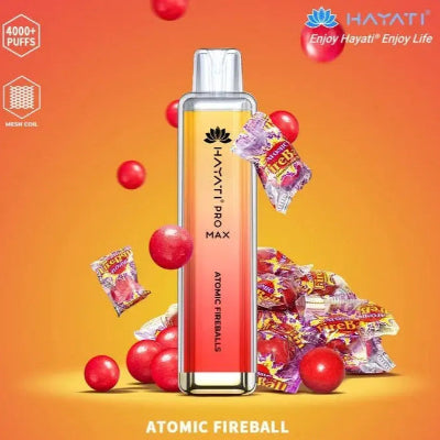 Hayati Pro Max 4000 Puffs Box of 10 Atomic Fireballs