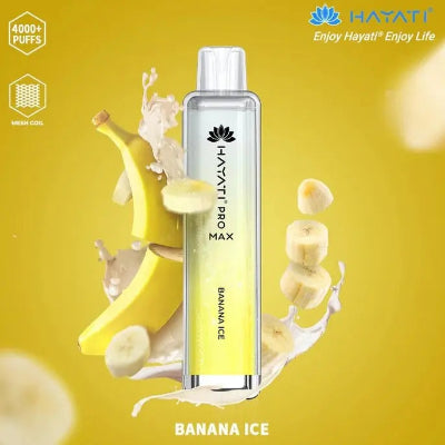 Hayati Pro Max 4000 Puffs Box of 10 Banana Ice