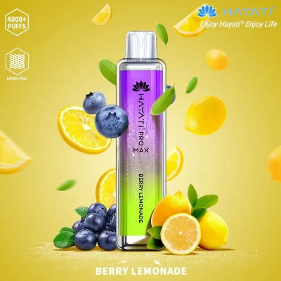 Hayati Pro Max 4000 Puffs Box of 10 Berry Lemonade