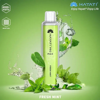 Hayati Pro Max 4000 Puffs Box of 10 Fresh Mint