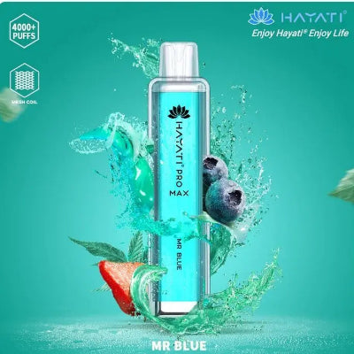 Hayati Pro Max 4000 Puffs Box of 10 Mr Blue