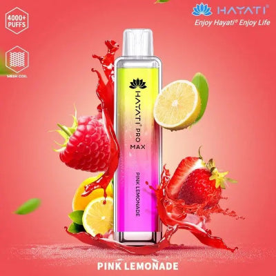 Hayati Pro Max 4000 Puffs Box of 10 Pink Lemonade