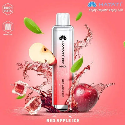 Hayati Pro Max 4000 Puffs Box of 10 Red Apple Ice