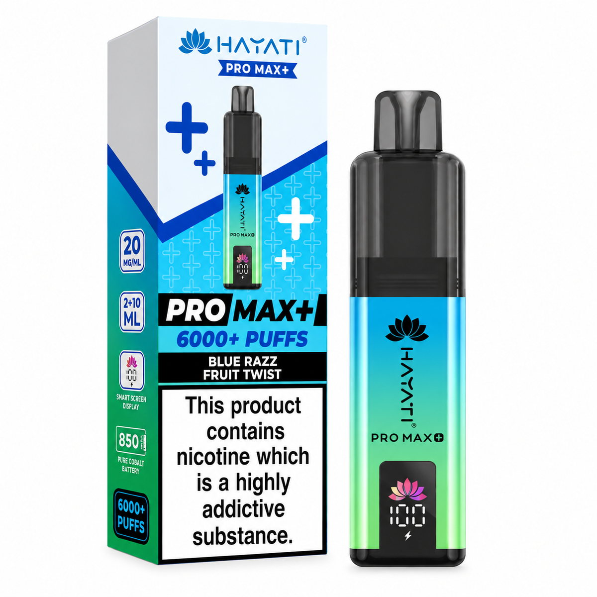 Hayati Pro Max Plus 6000 Blue Razz Fruit Twist 20mg pod kit