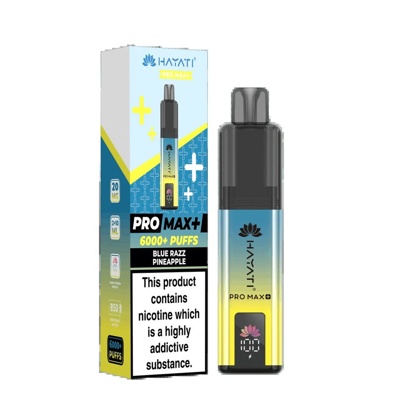 Hayati Pro Max Plus 6000 Blue Razz Pineapple 20mg pod kit