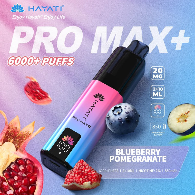 Hayati Pro Max Plus 6000 Blueberry Pomegranate 20mg pod kit