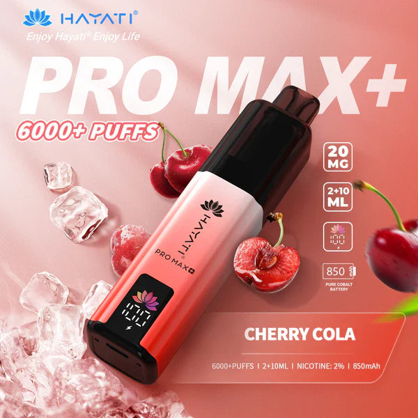 Hayati Pro Max Plus 6000 Cherry Cola 20mg prefilled pod kit