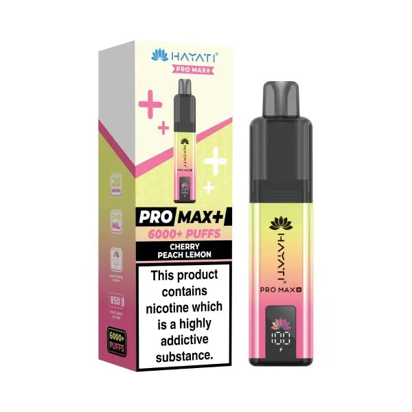 Hayati Pro Max Plus 6000 Cherry Peach Lemon 20mg pod kit