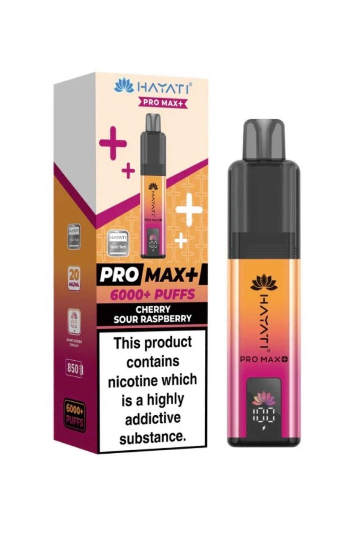Hayati Pro Max Plus 6000 Cherry Sour Raspberry 20mg pod kit