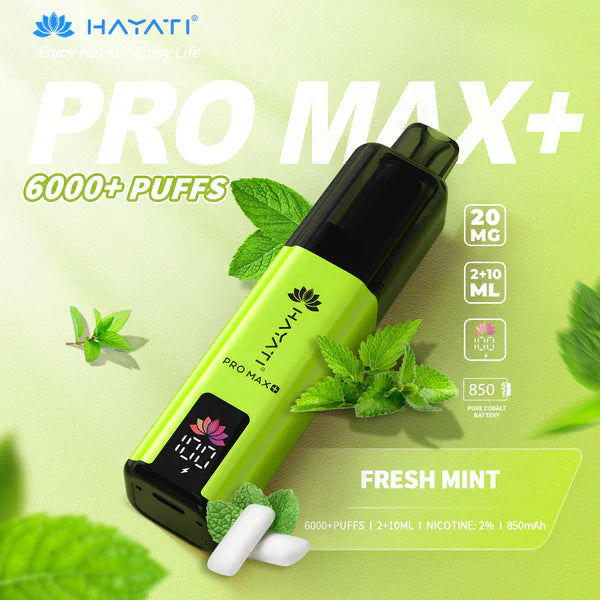Hayati Pro Max Plus 6000 Fresh Mint 20mg prefilled pod kit