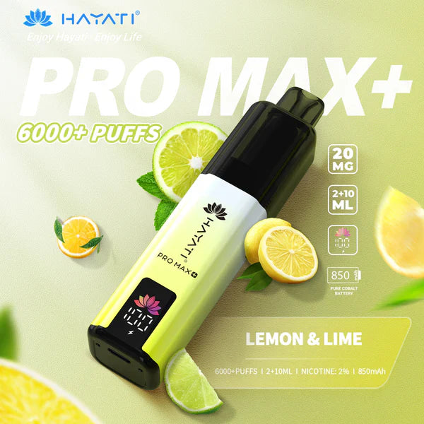 Hayati Pro Max Plus 6000 Lemon & Lime 20mg prefilled pod kit