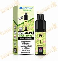 Hayati Pro Max Plus 6000 Peach Green Tea 20mg Hayati 6K prefilled pod kit VapeKitUK