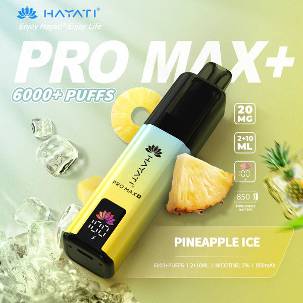 Hayati Pro Max Plus 6000 Pineapple Ice 20mg prefilled pod kit
