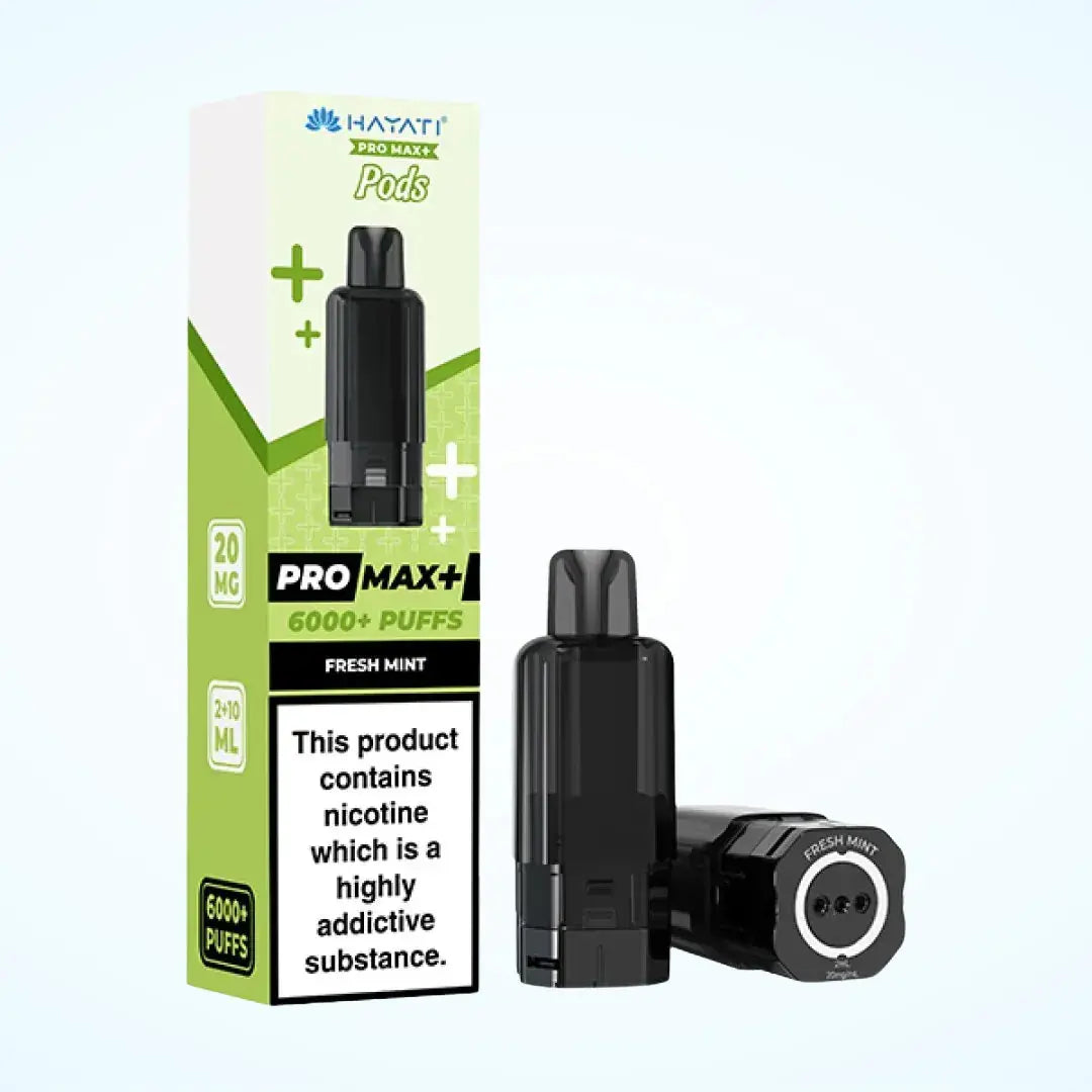Hayati Pro Max Plus 6000 replacement pod – Fresh Mint, 20mg