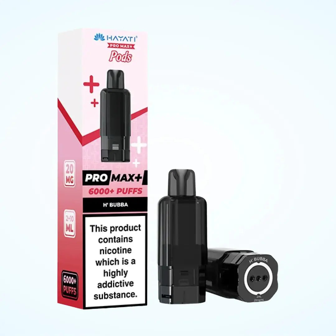 Hayati Pro Max Plus 6000 replacement pod – Pink Bubble, 20mg | VapeKitUK