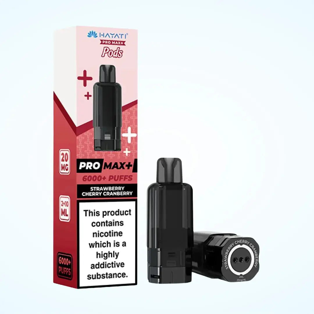 Hayati Pro Max Plus 6000 replacement pod – Strawberry Cherry Cranberry, 20mg