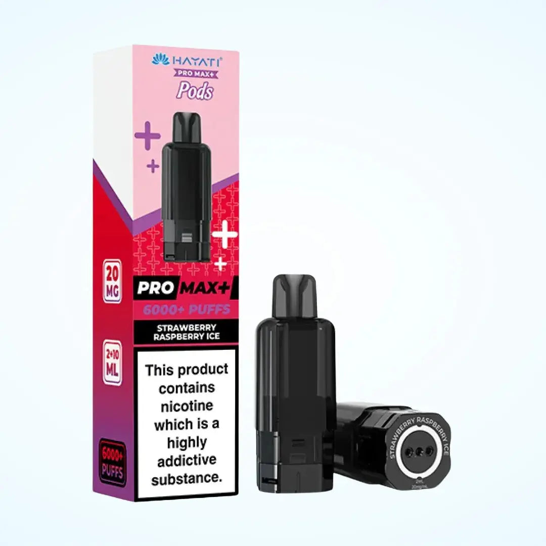 Hayati Pro Max Plus 6000 replacement pod – Strawberry Raspberry Ice, 20mg