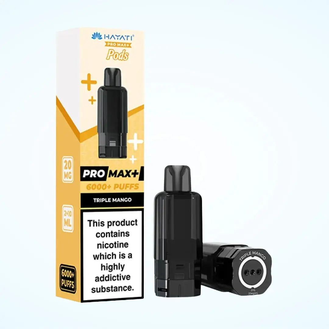 Hayati Pro Max Plus 6000 replacement pod – Triple Mango, 20mg