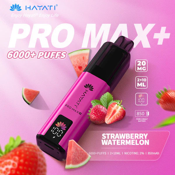 Hayati Pro Max Plus 6000 Strawberry Watermelon 20mg prefilled pod kit