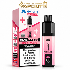 Hayati Pro Max Plus 6000 White Peach Raspberry Pod Kit | 20mg