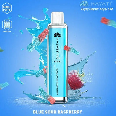 Hayati Pro Max 4000 Puffs Box of 10 Blue Sour Raspberry