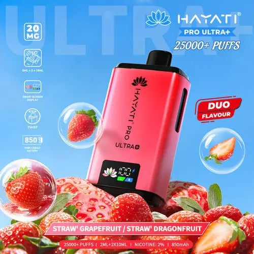 Hayati Pro Ultra Plus 25000 Straw' Grapefruit/Straw' Dragonfruit