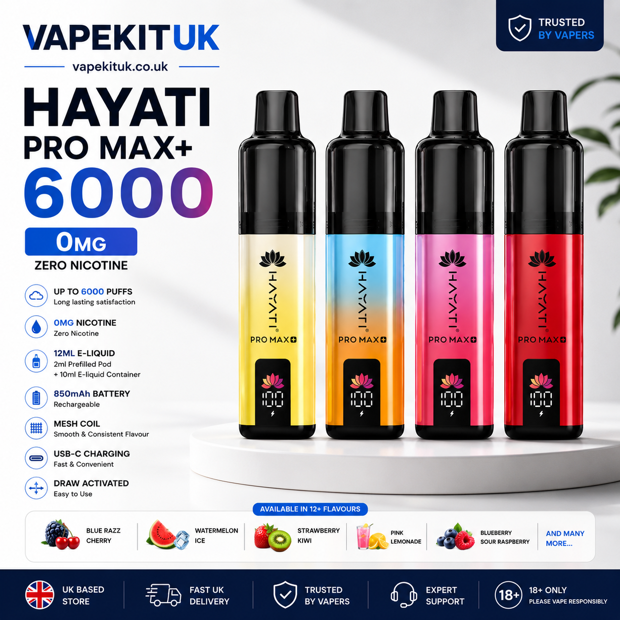 hayati pro max 6k nicotine free 