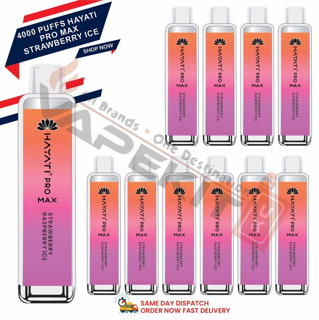 Hayati Pro Max 4000 Strawberry Raspberry Ice prefilled vape