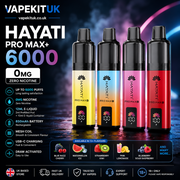 hayati zero nicotine 6k puffs 