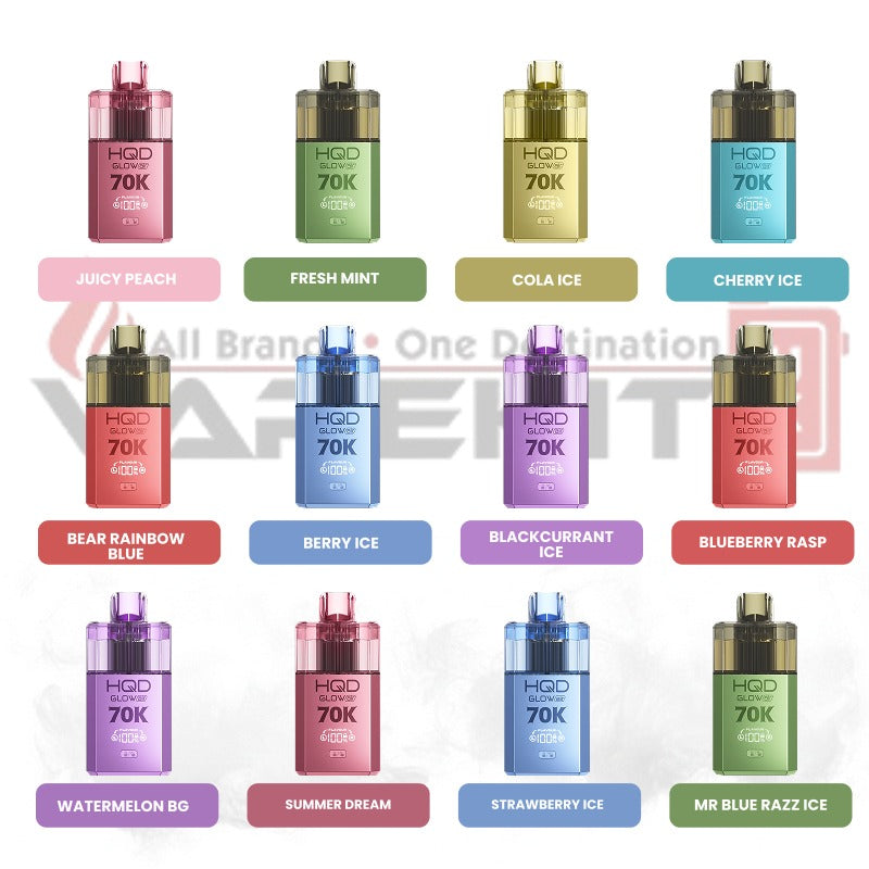 flavoured air vape alternative uk HQD Glow Air 70K £10.99 Only, Bundle Deals Available