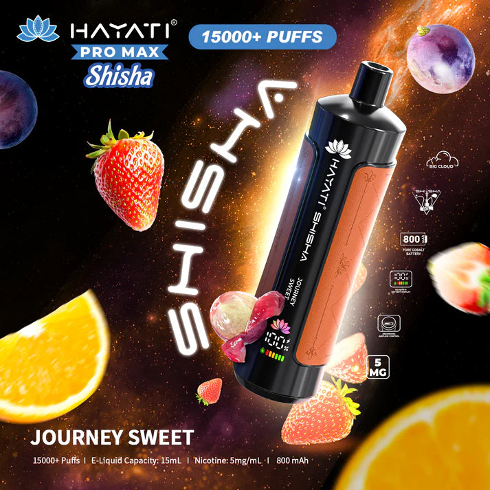 Hayati Pro Max Shisha 15000 Journey Sweet