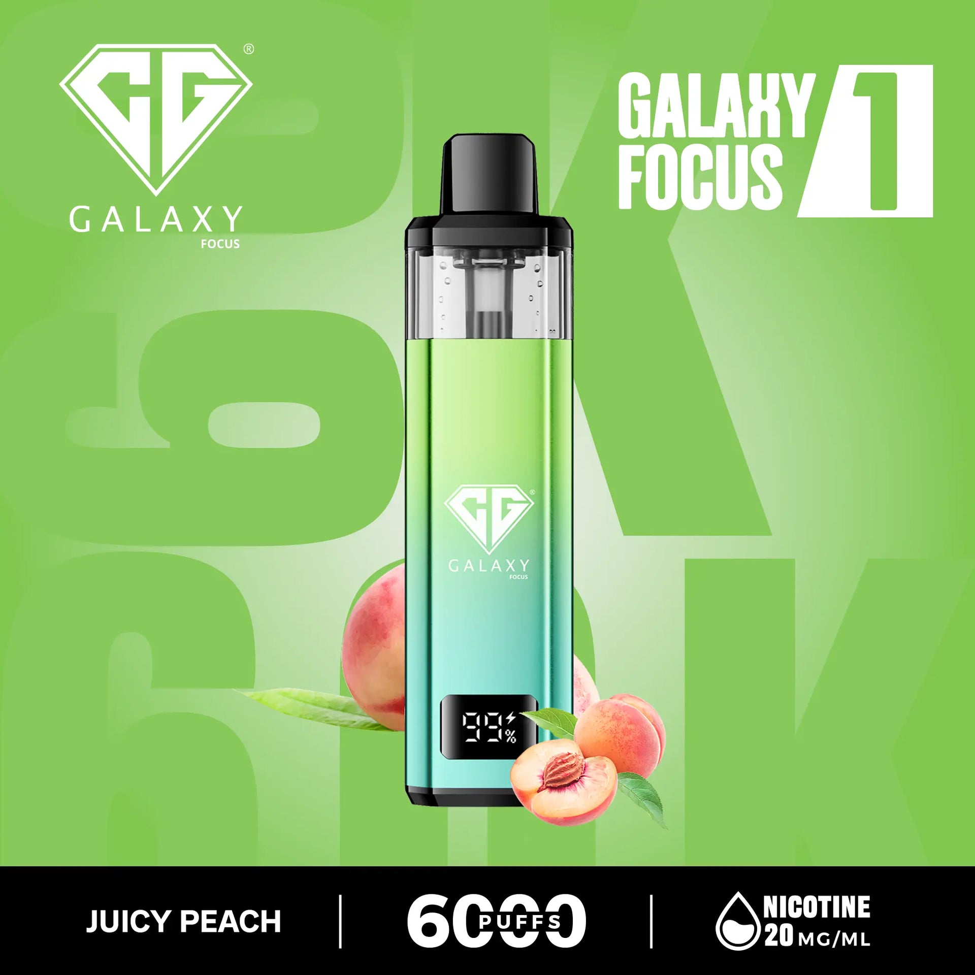 Juicy Peach Crystal Galaxy Focus 6000