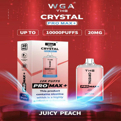 Crystal Pro Max 10000 Juicy Peach Box of 10