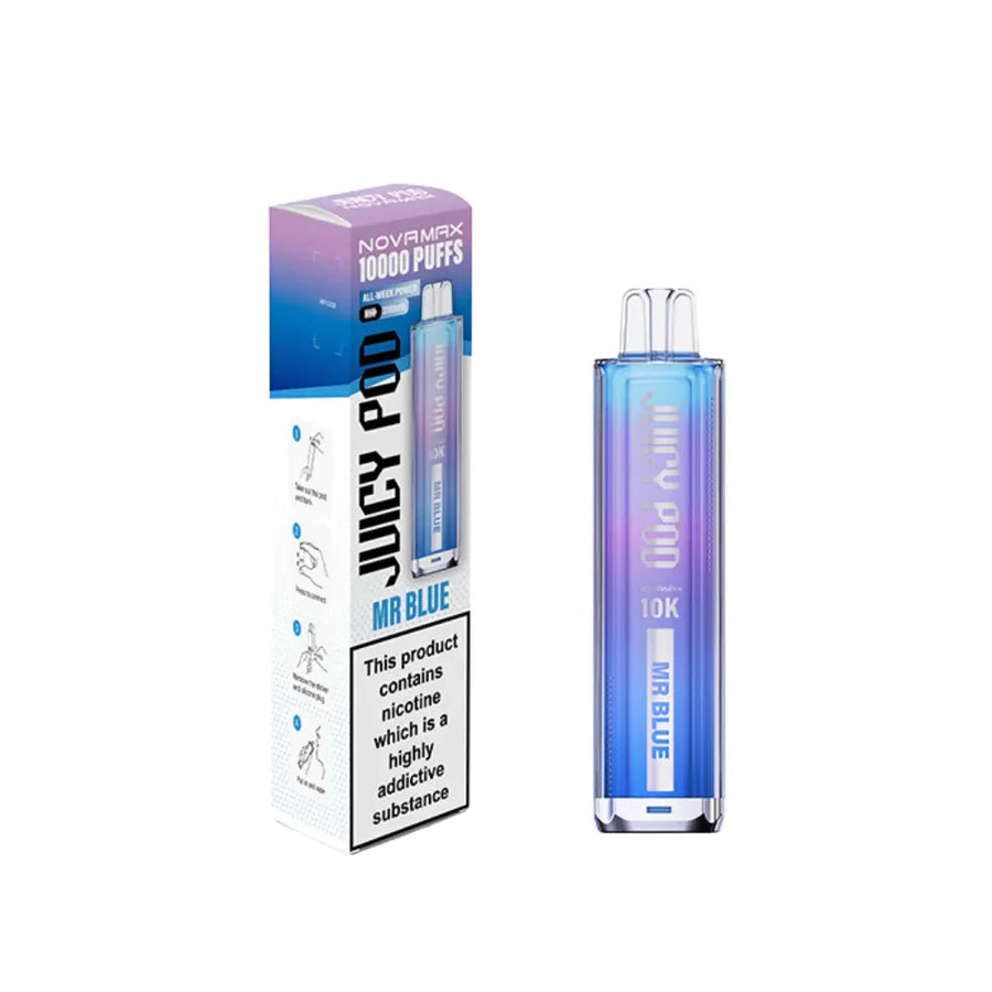 Juicy Pod Novamax 10K Prefilled Pod Kit Mr Blue