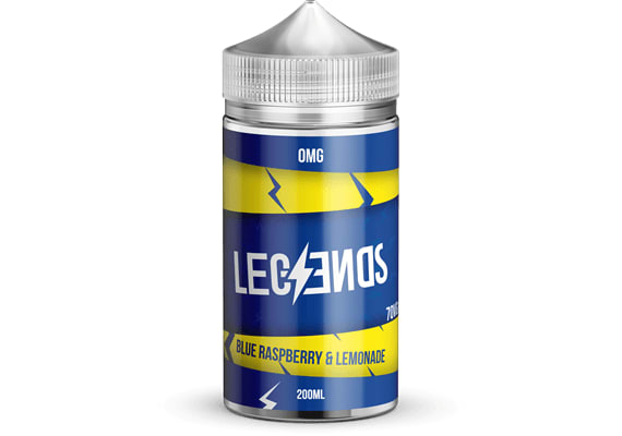 Legends Blue Raspberry and Lemonade 200ml e-liquid bottle