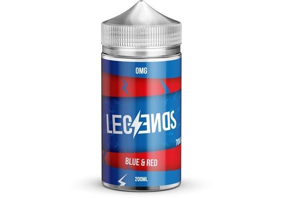 Legends Blue and Red 200ml e-liquid bottle
