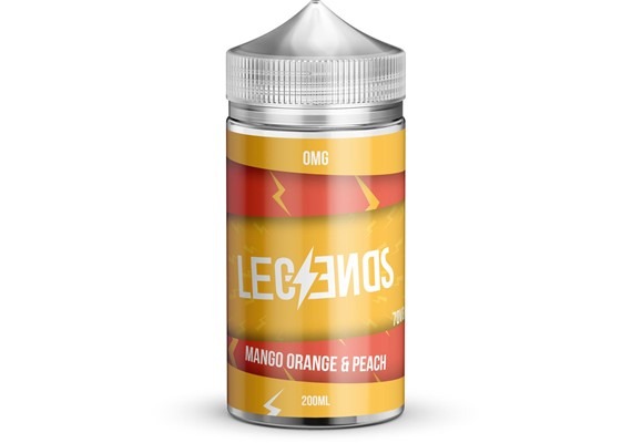 Legends Mango Orange and Peach 200ml e-liquid bottle
