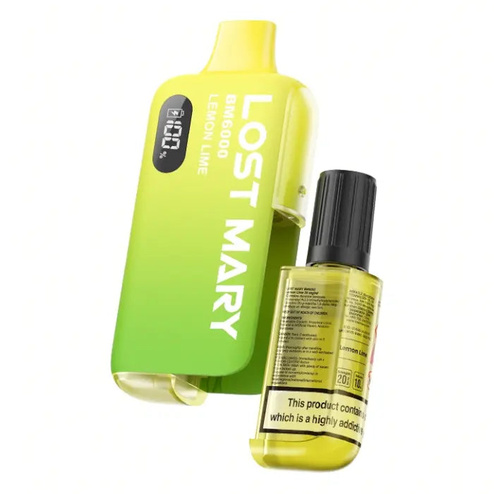 Lemon Lime Lost Mary BM 6000 Box Of 10