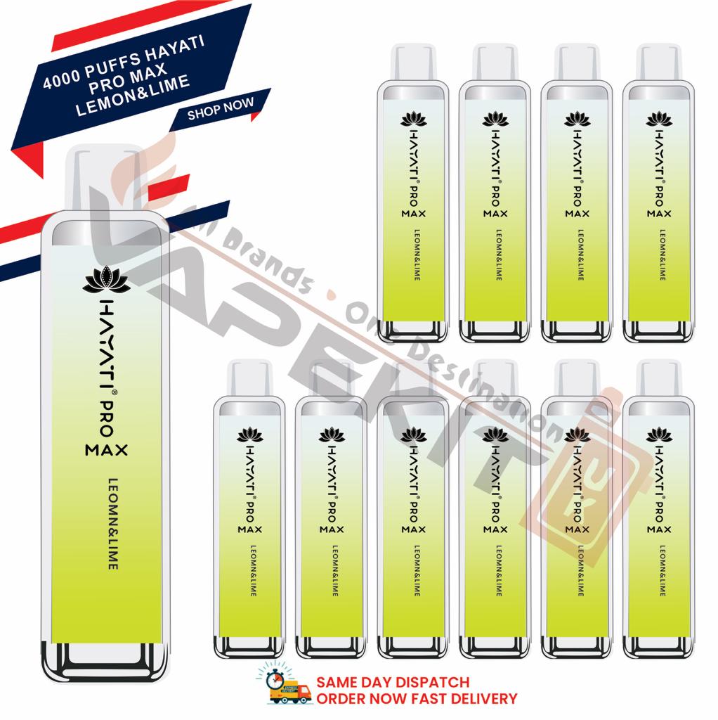 Hayati Pro Max 4000 Lemon Lime prefilled vape