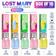 Lost Mary BM600 replacement pods Box of 10 – 20mg prefilled pods for BM600 kit | VapeKitUK