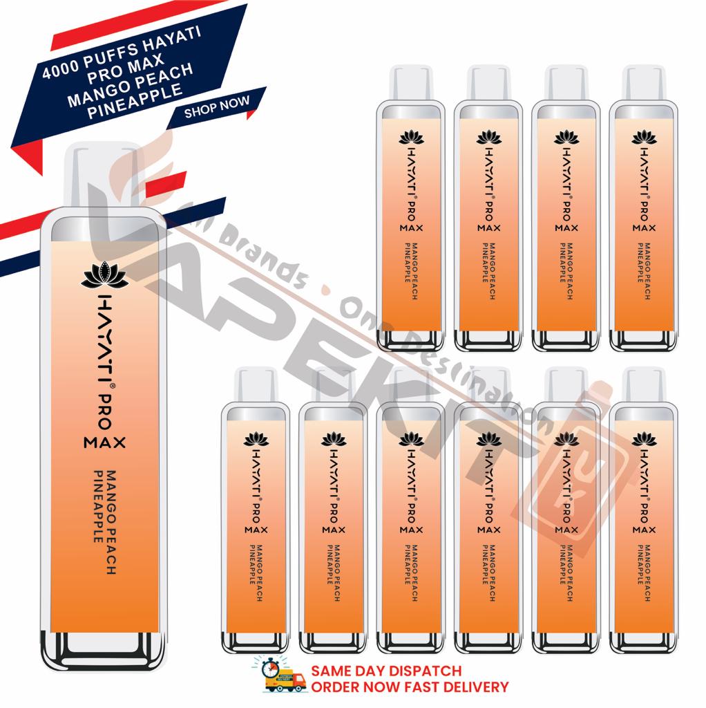 Hayati Pro Max 4000 Mango Peach Pineapple prefilled vape