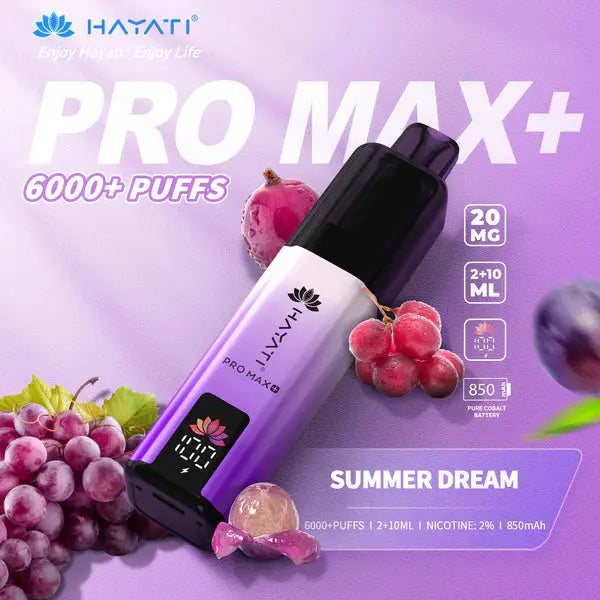 Order Hayati Pro Max Plus 6000 Summer Dream 20mg prefilled pod kit