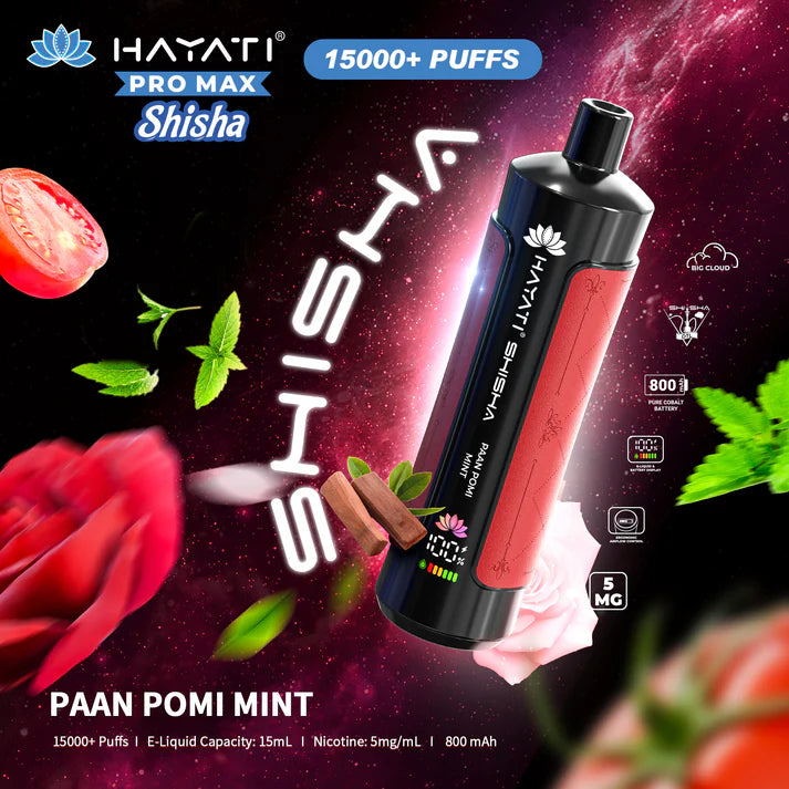 Hayati Pro Max Shisha 15000+ Disposable Vape Puffs