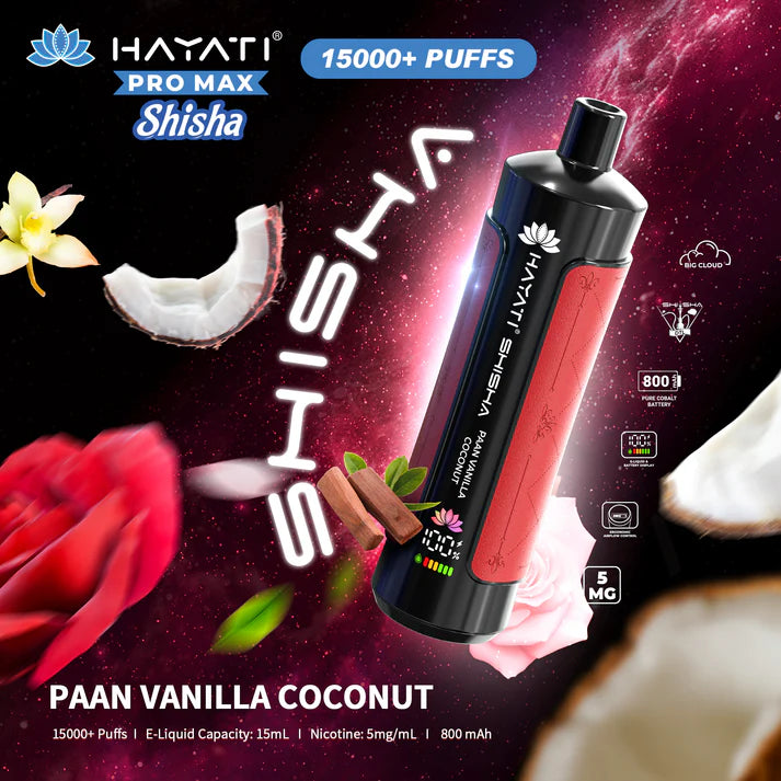 Hayati Pro Max Shisha 15000 Paan Vanilla